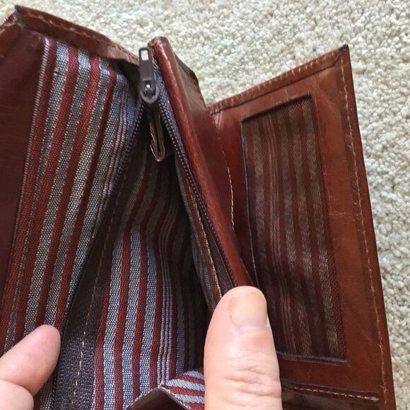 Vintage Handmade Turkish Kilim Leather Boho Style Wallet - Picture 10 of 10